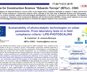 Eva Jiménez presents LIFE PhotoScaling at NANOCEM Consortium Autumn events 2019